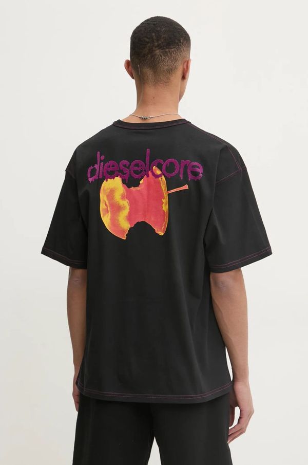 Diesel Majica kratkih rukava Diesel T-BOXT-R18 T-SHIRT za muškarce, boja: crna, bez uzorka, A16689.0AKAK