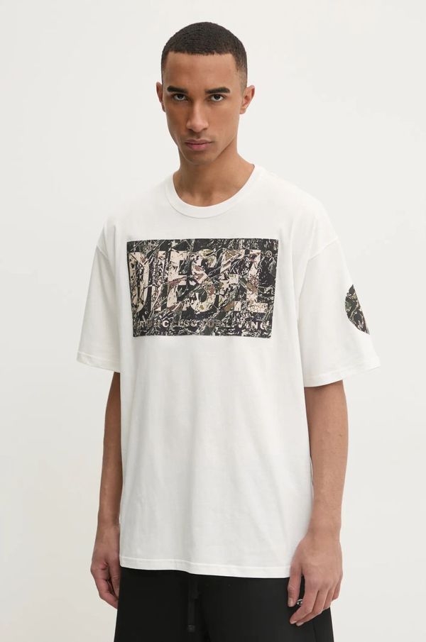 Diesel Majica kratkih rukava Diesel T-BOXT-R22 T-SHIRT za muškarce, boja: bež, s tiskom, A17613.0AGRI