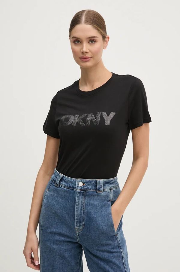 DKNY Majica kratkih rukava Dkny za žene, boja: crna, DJ4T1266