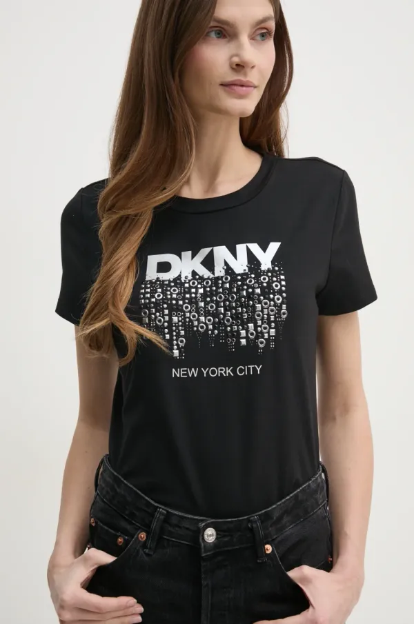 DKNY Majica kratkih rukava Dkny za žene, boja: crna, P4JHLWNA