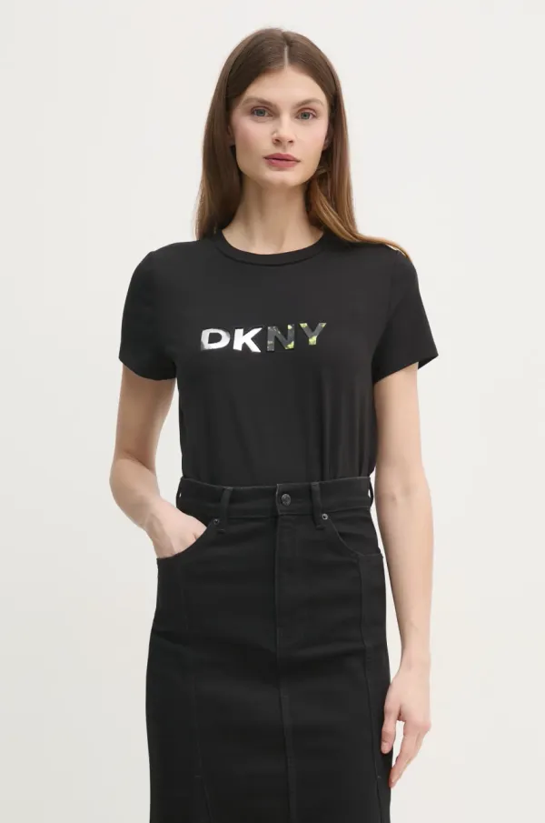 DKNY Majica kratkih rukava Dkny za žene, boja: crna, P4KHAWNA
