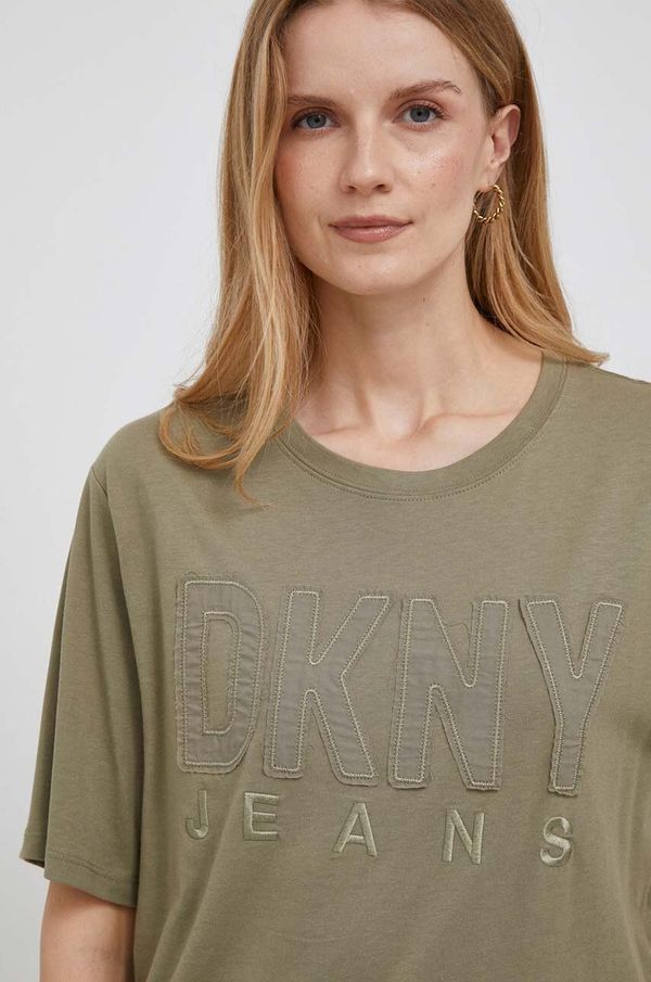 DKNY Majica kratkih rukava Dkny za žene, boja: zelena