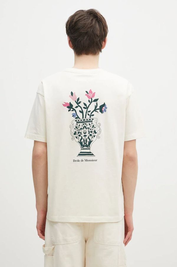 Drôle de Monsieur Majica kratkih rukava Drôle de Monsieur Le T-Shirt Vase za muškarce, boja: bež, s tiskom, E-TS211-CO165-CM