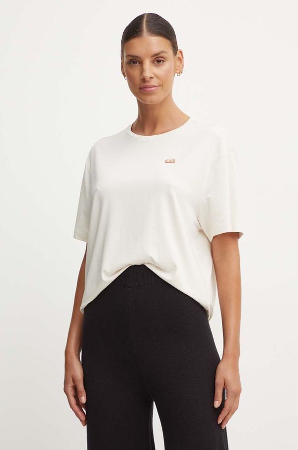 EA7 Emporio Armani Majica kratkih rukava EA7 Emporio Armani za žene, boja: bež, TJDZZ.6DTT07