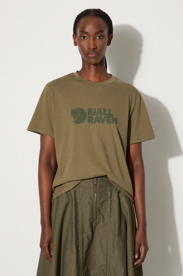 Fjallraven Majica kratkih rukava Fjallraven Fjällräven Logo Tee W za žene, boja: zelena, F87146.620