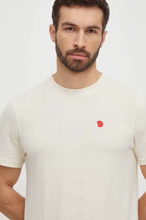 Fjallraven Majica kratkih rukava Fjallraven Hemp Blend T-shirt za muškarce, boja: bež, s aplikacijom, F12600215