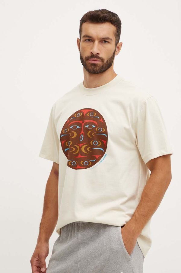 Fjallraven Majica kratkih rukava Fjallraven Kanken Art boja: bež, s tiskom, F12600218