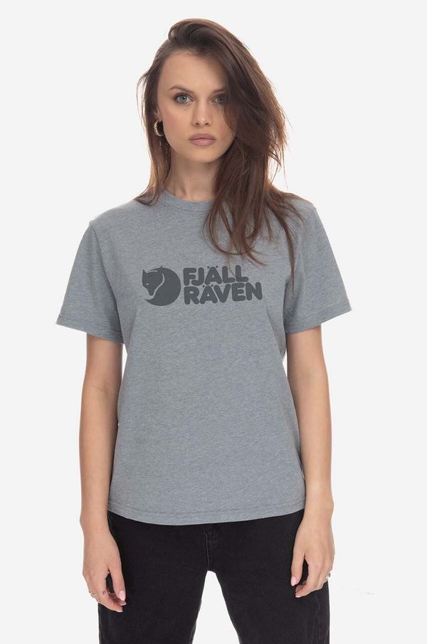 Fjallraven Majica kratkih rukava Fjallraven Logo Tee boja: siva, s tiskom, F87146.020.999-999