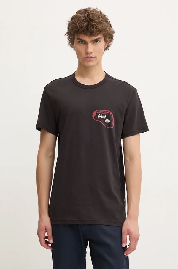 G-Star Raw Majica kratkih rukava G-Star Raw za muškarce, boja: crna, s tiskom, D25085-C506