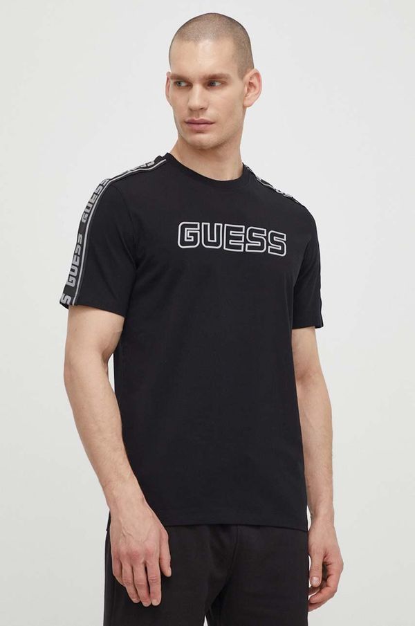 Guess Majica kratkih rukava Guess ARLO za muškarce, boja: crna, s aplikacijom, Z4GI18 J1314