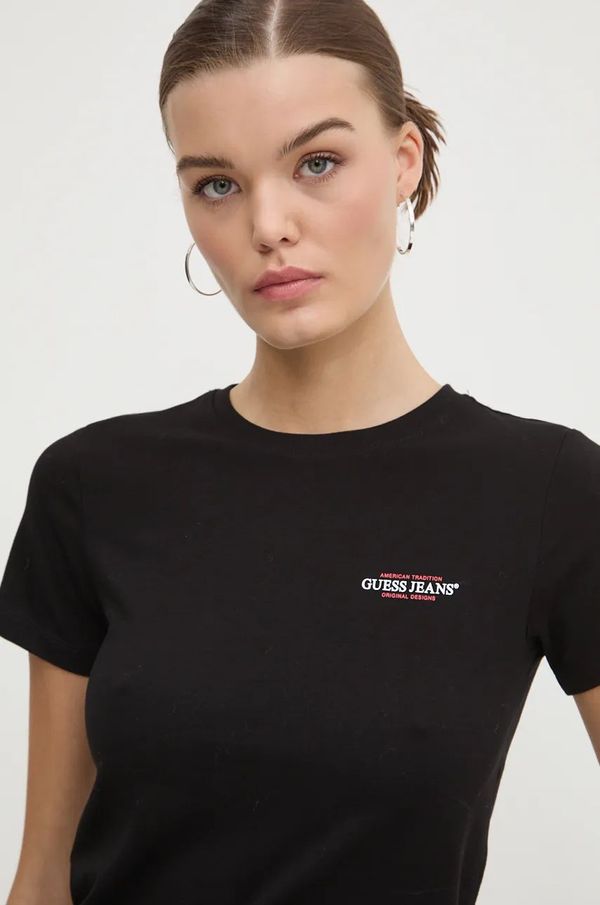 Guess Jeans Majica kratkih rukava Guess Jeans za žene, boja: crna, W4YI02 J1314