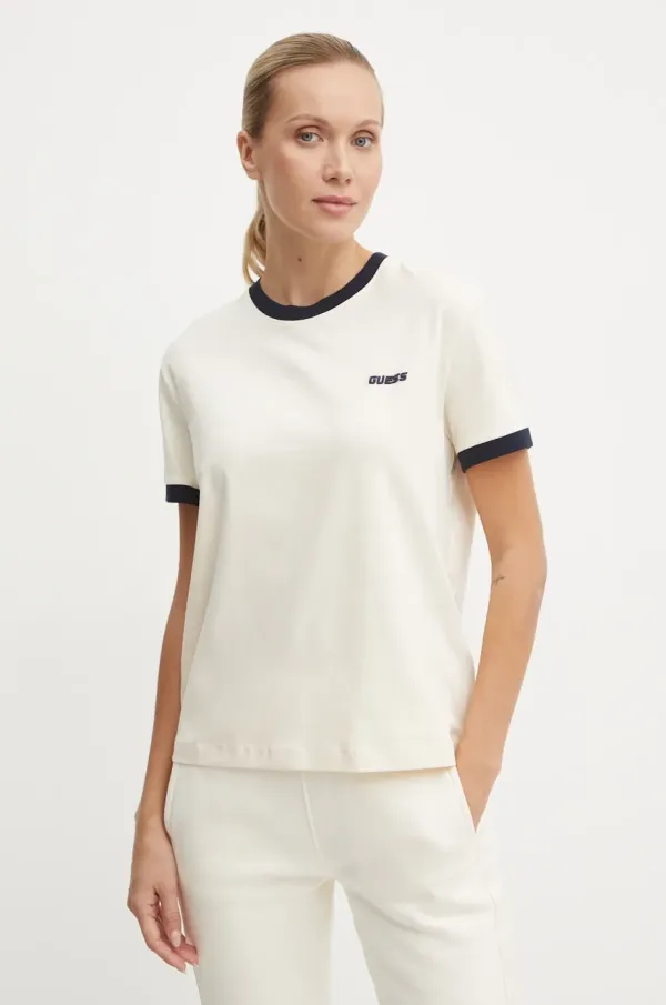 Guess Majica kratkih rukava Guess NIA za žene, boja: bež, V4BI07 J1314