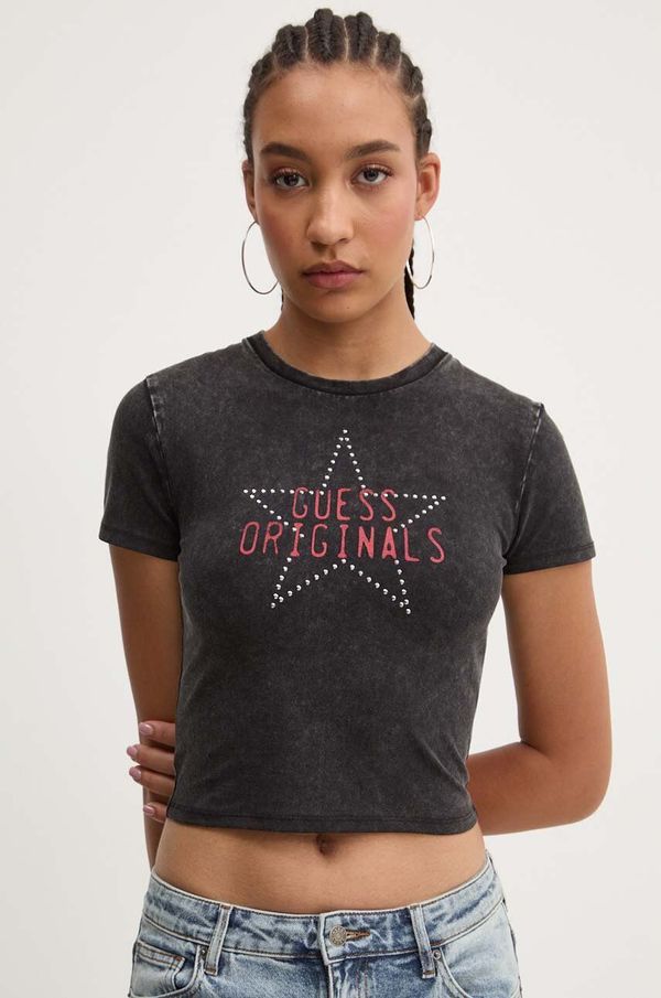 Guess Originals Majica kratkih rukava Guess Originals za žene, boja: crna, W4YP23 KA0Q1