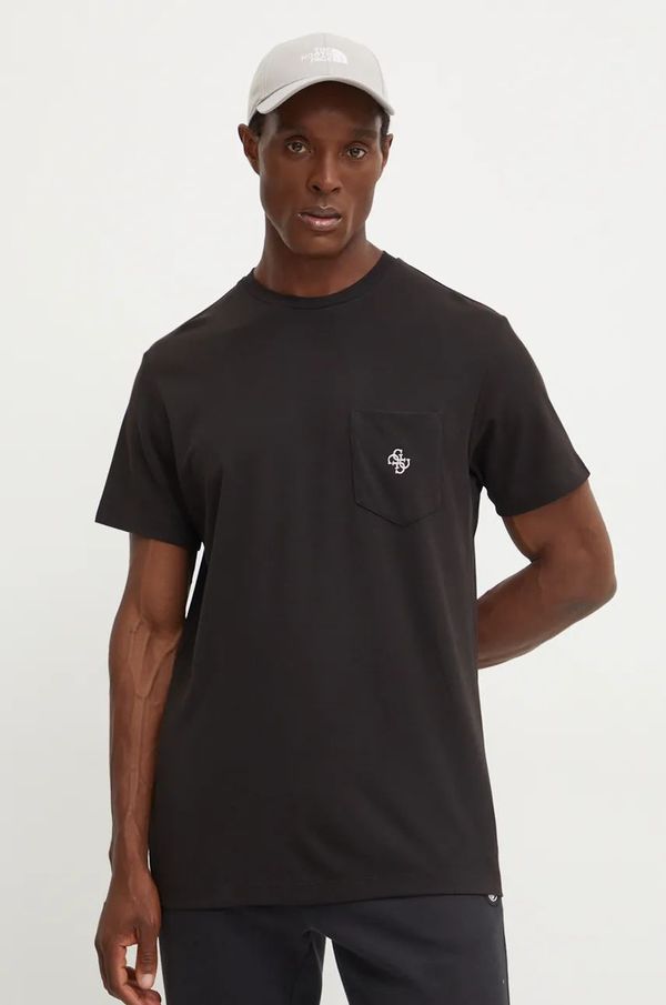 Guess Majica kratkih rukava Guess za muškarce, boja: crna, bez uzorka, M4BP12.KBYD2