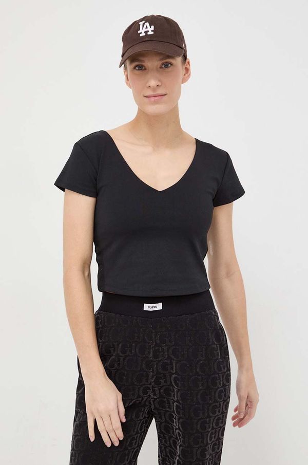 Guess Majica kratkih rukava Guess za žene, boja: crna