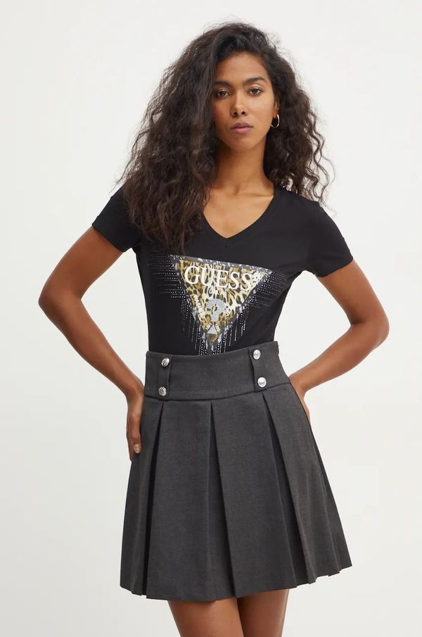 Guess Majica kratkih rukava Guess za žene, boja: crna, W4BI18 J1314