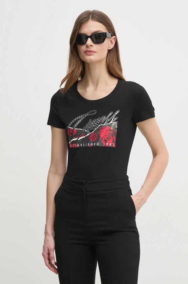 Guess Majica kratkih rukava Guess za žene, boja: crna, W5RI03 J1314