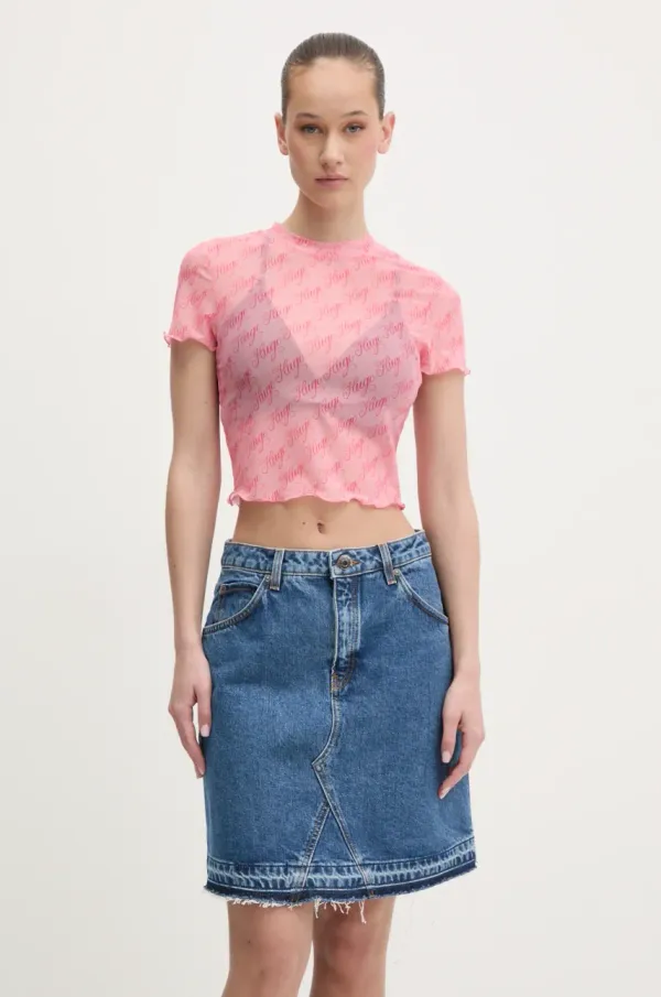 HUGO Blue Majica kratkih rukava Hugo Blue za žene, boja: ružičasta, 50537184