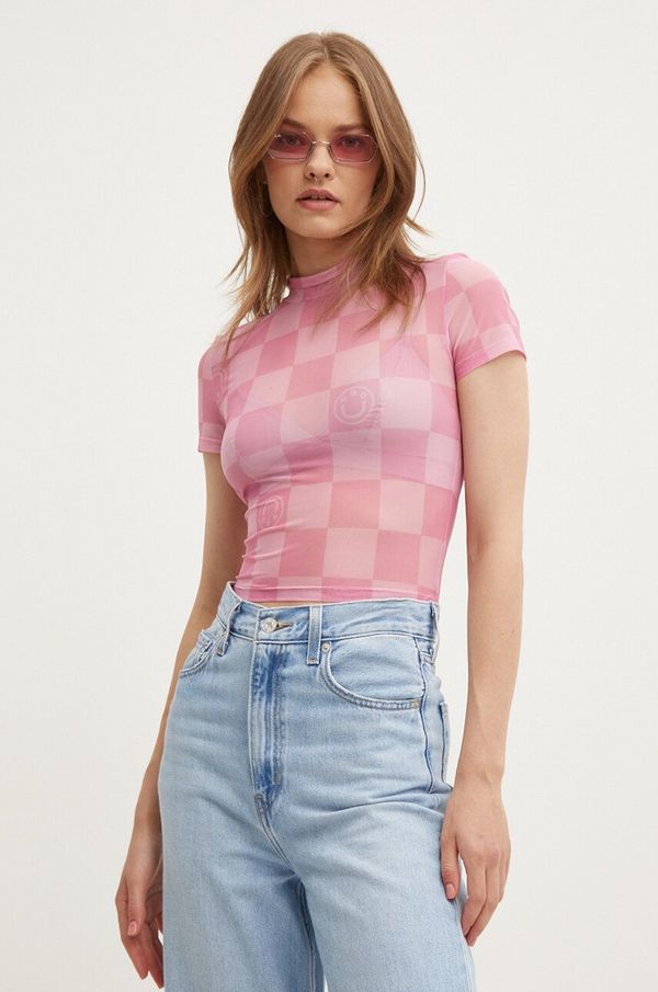 Hugo Blue Majica kratkih rukava Hugo Blue za žene, boja: ružičasta, s poludolčevitom, 50517698
