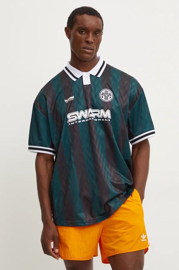 Hummel Majica kratkih rukava Hummel za muškarce, boja: zelena, s uzorkom, 226094