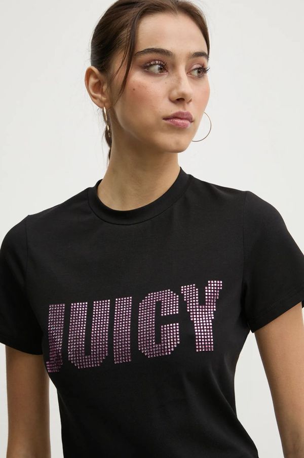 Juicy Couture Majica kratkih rukava Juicy Couture za žene, boja: crna, JCBCT125865
