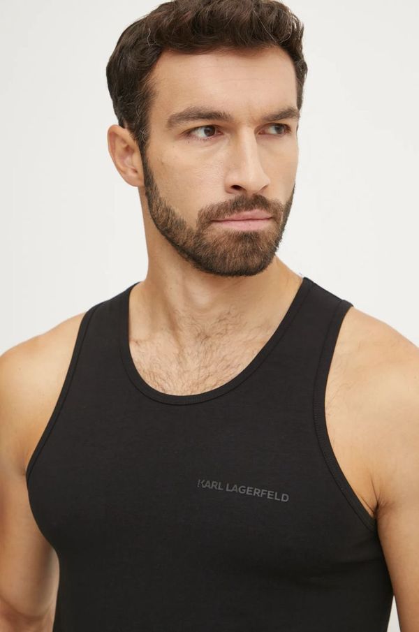 Karl Lagerfeld Majica kratkih rukava Karl Lagerfeld 2-pack za muškarce, boja: crna, A1M47091