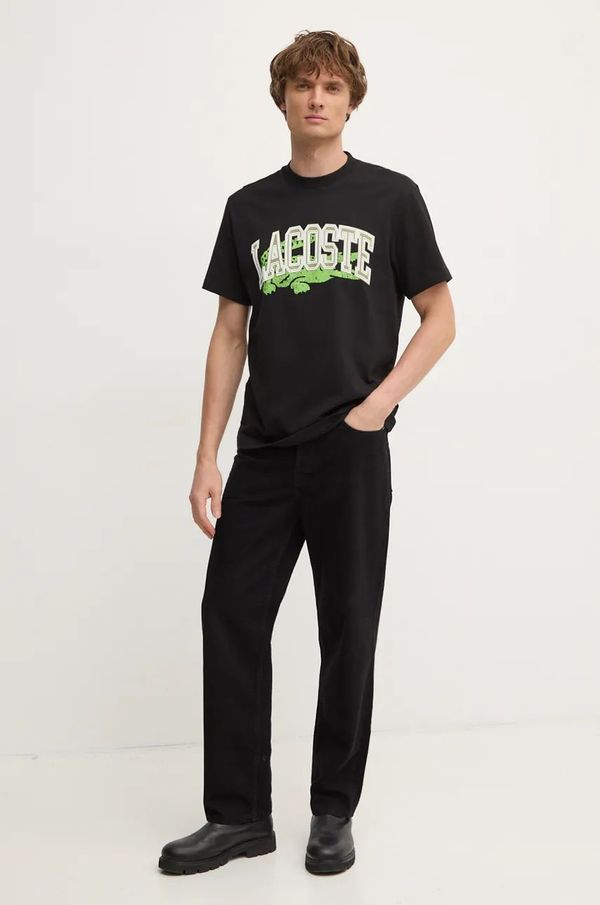 Lacoste Majica kratkih rukava Lacoste za muškarce, boja: crna, s tiskom, TH4149