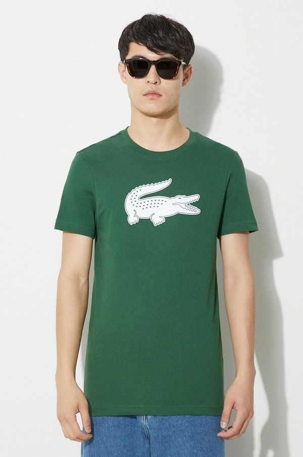 Lacoste Majica kratkih rukava Lacoste za muškarce, boja: zelena, s tiskom