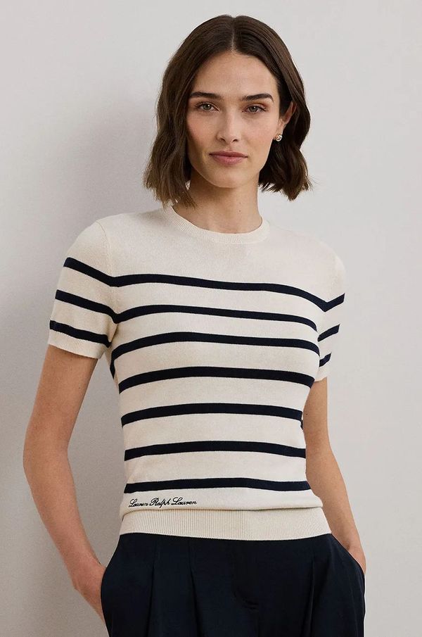 Lauren Ralph Lauren Majica kratkih rukava Lauren Ralph Lauren za žene, boja: bež, 200961688