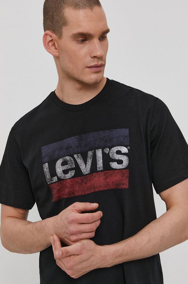 Levi's Majica kratkih rukava Levi's za muškarce, boja: crna, 39636.0050-Blacks