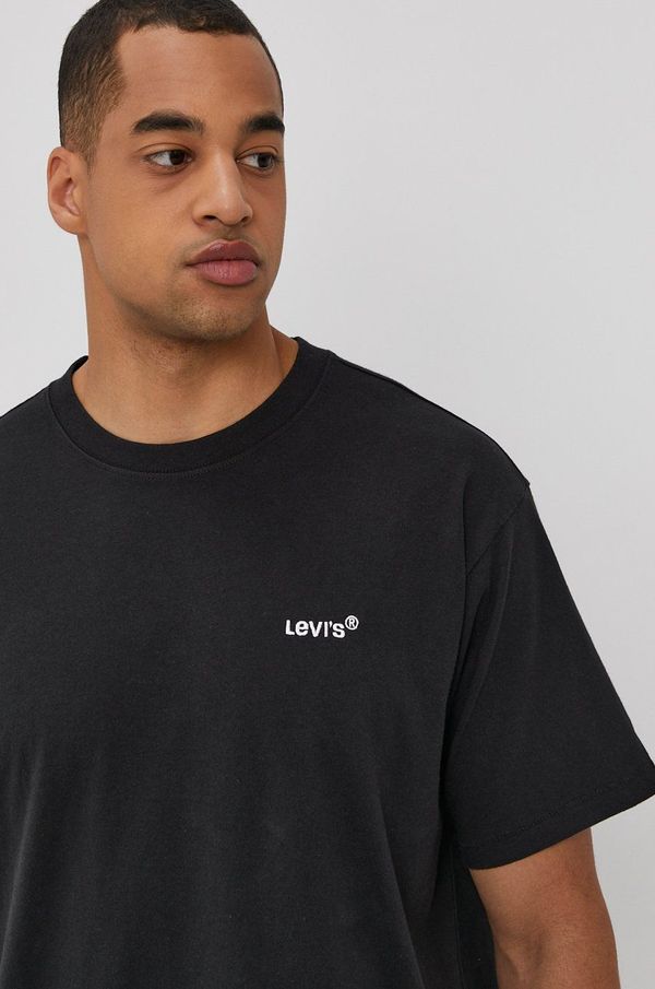 Levi's Majica kratkih rukava Levi's za muškarce, boja: crna, A0637.0001-Blacks
