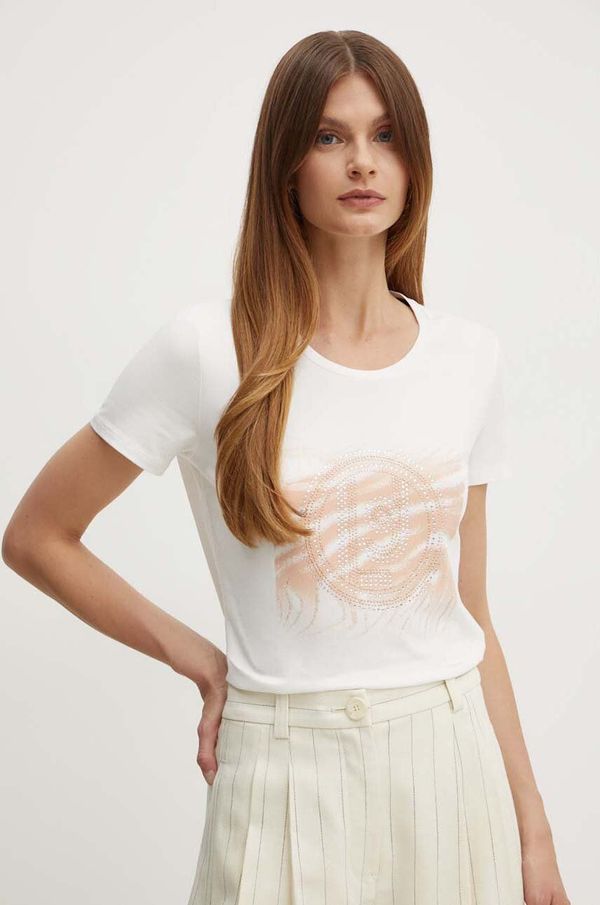 Liu Jo Majica kratkih rukava Liu Jo za žene, boja: bež, TF4076 JS088