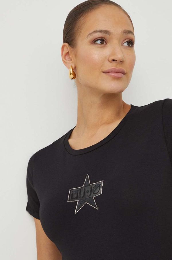 Liu Jo Majica kratkih rukava Liu Jo za žene, boja: crna