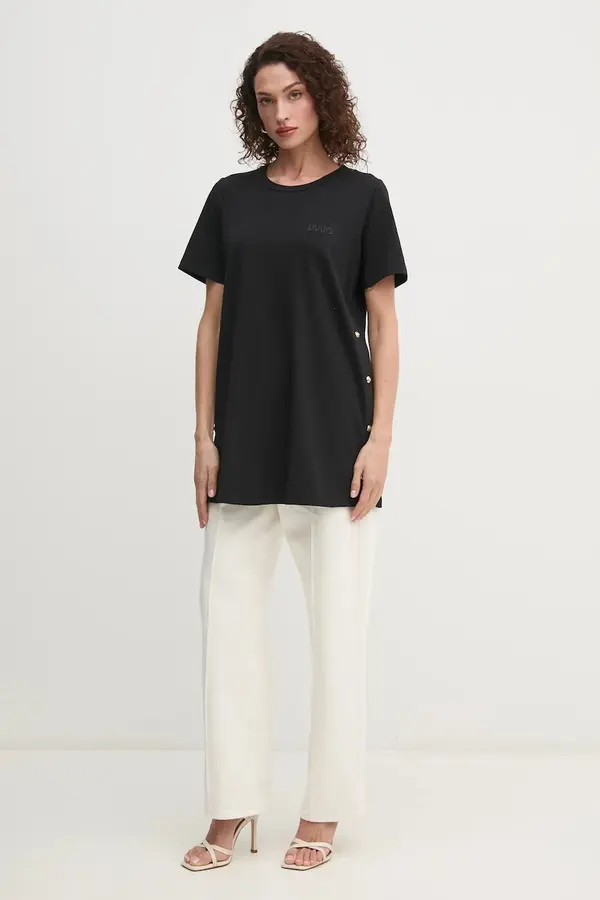 Liu Jo Majica kratkih rukava Liu Jo za žene, boja: crna, TA5255 JS088