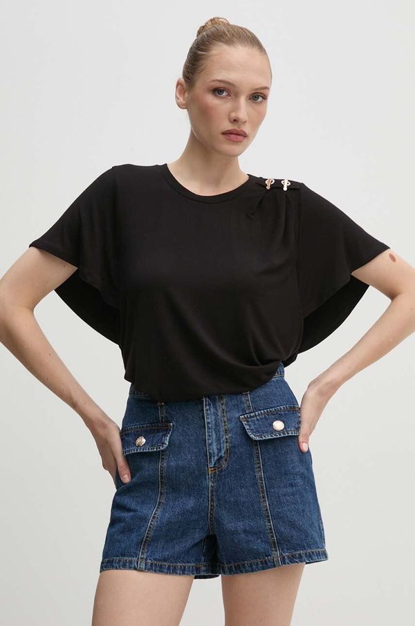 Liu Jo Majica kratkih rukava Liu Jo za žene, boja: crna, TF4094 JS360