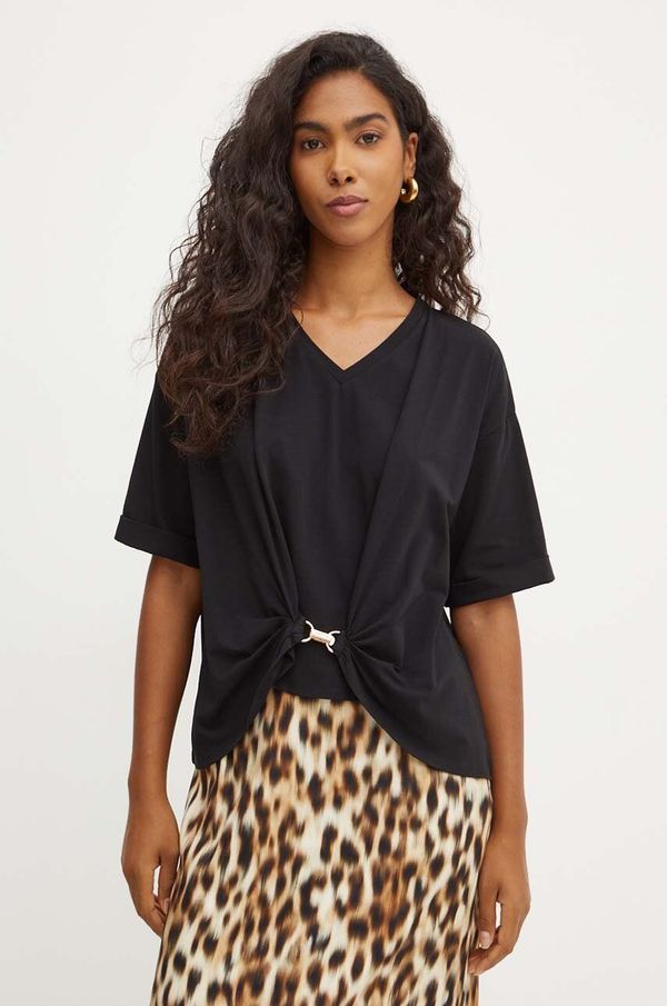 Liu Jo Majica kratkih rukava Liu Jo za žene, boja: crna, TF4307 JS088