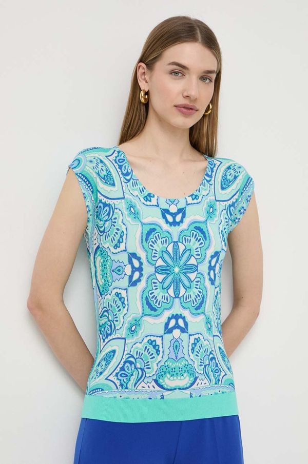 Luisa Spagnoli Majica kratkih rukava Luisa Spagnoli za žene, boja: zelena