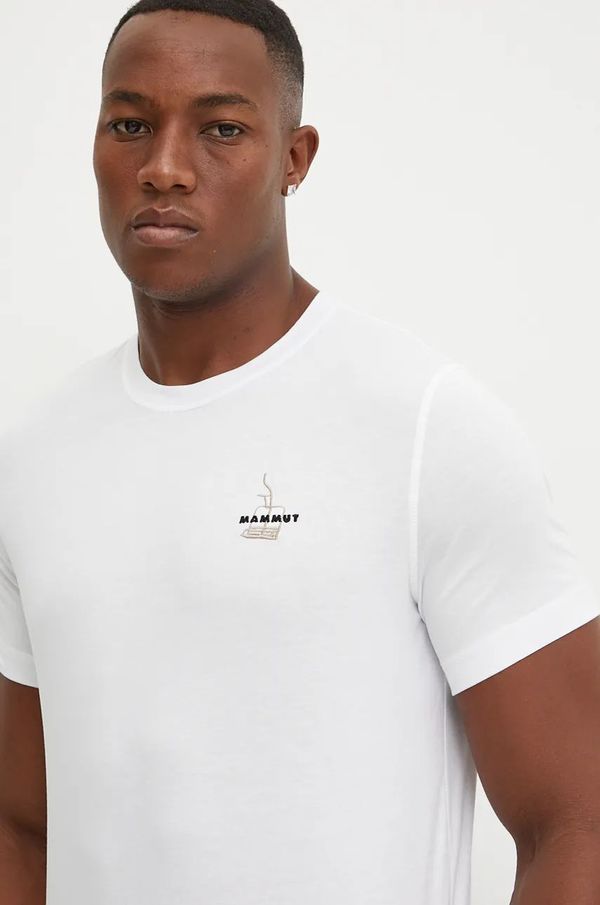 Mammut Majica kratkih rukava Mammut Core za muškarce, boja: bijela, s aplikacijom, 1017.04054