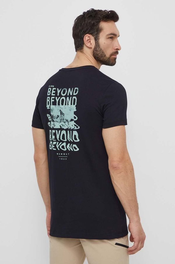 Mammut Majica kratkih rukava Mammut Massone za muškarce, boja: tamno plava, s tiskom