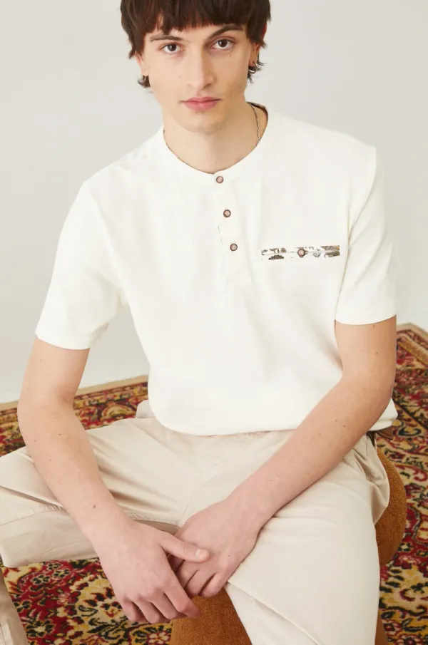 Medicine Majica kratkih rukava Medicine za muškarce, boja: bež, bez uzorka