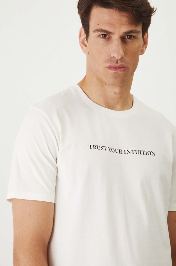 Medicine Majica kratkih rukava Medicine za muškarce, boja: bež, s tiskom