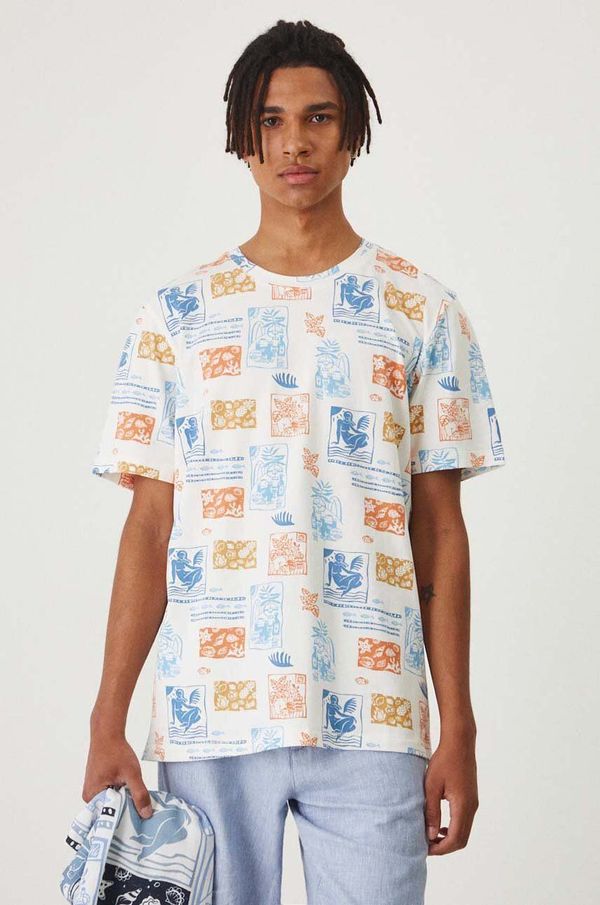 Medicine Majica kratkih rukava Medicine za muškarce, boja: bež, s uzorkom