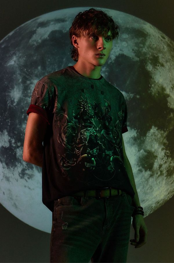 Medicine Majica kratkih rukava Medicine za muškarce, boja: siva, s tiskom