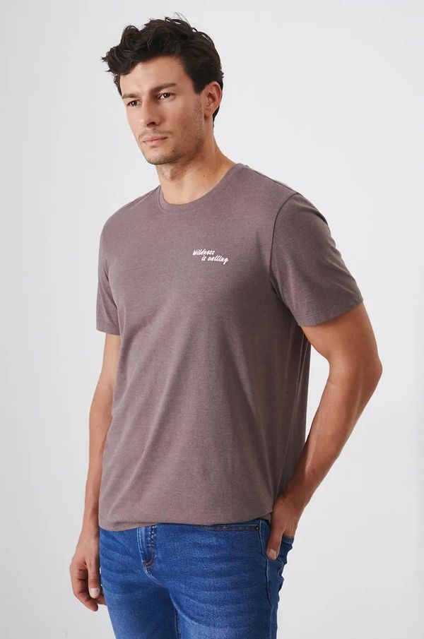 Medicine Majica kratkih rukava Medicine za muškarce, boja: smeđa, s tiskom