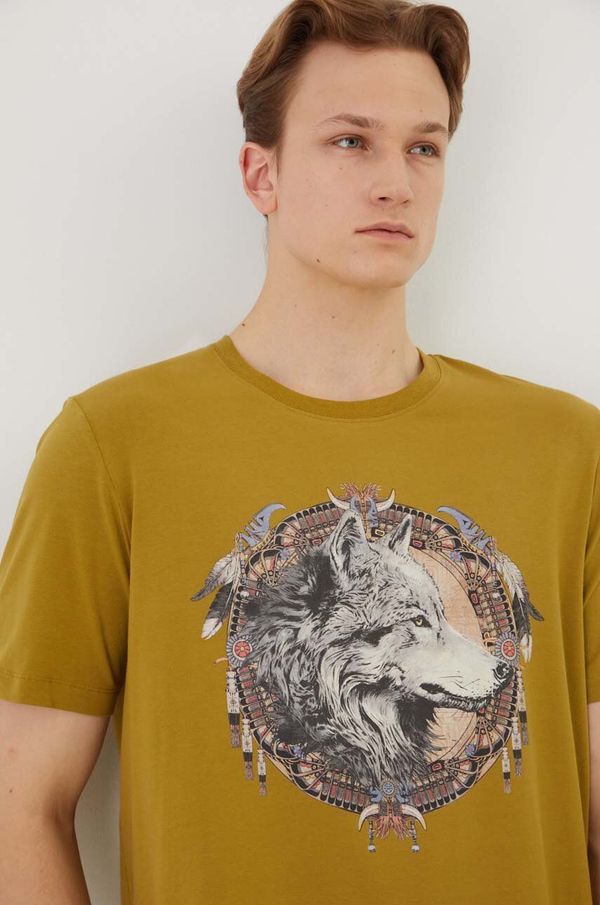 Medicine Majica kratkih rukava Medicine za muškarce, boja: zelena, s tiskom