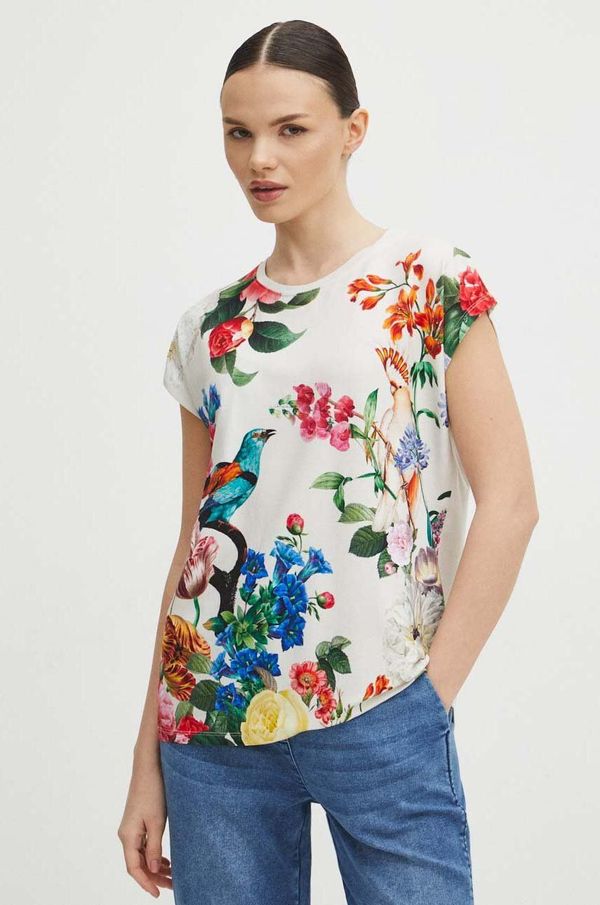 Medicine Majica kratkih rukava Medicine za žene, boja: bež