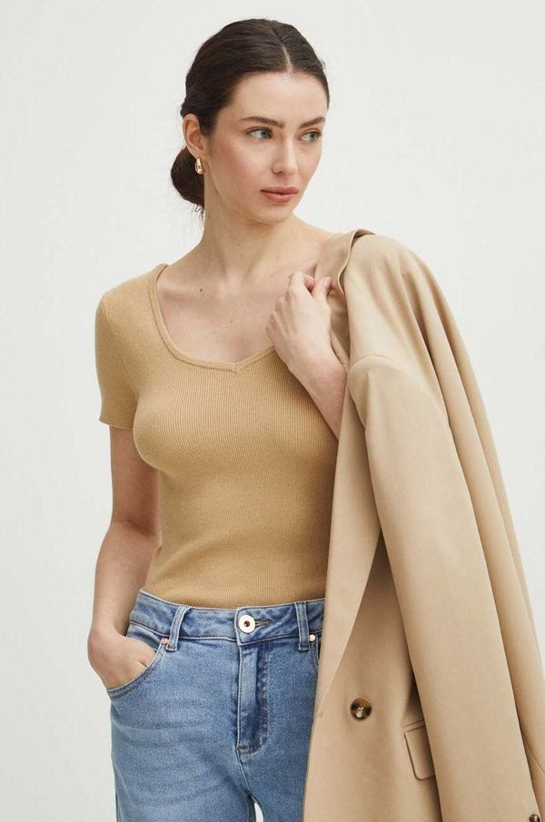 Medicine Majica kratkih rukava Medicine za žene, boja: bež