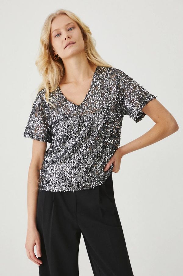 Medicine Majica kratkih rukava Medicine za žene, boja: srebrna