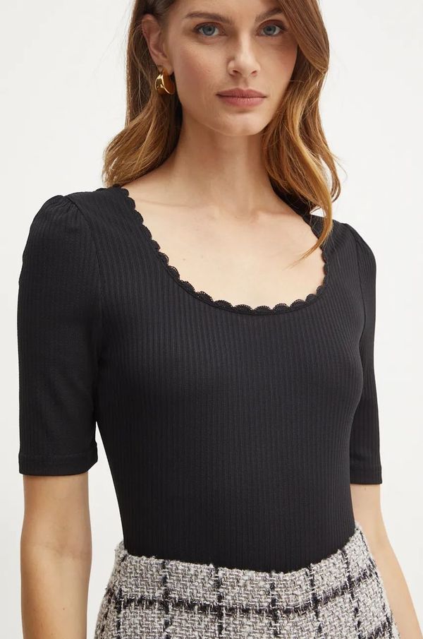 Morgan Majica kratkih rukava Morgan DABRI za žene, boja: crna