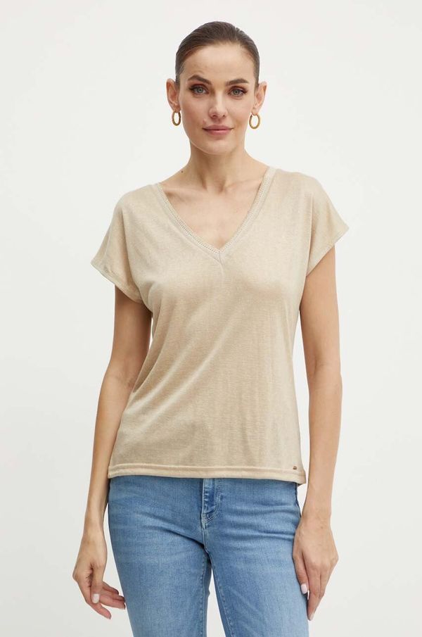 Morgan Majica kratkih rukava Morgan DAGA za žene, boja: bež, DAGA